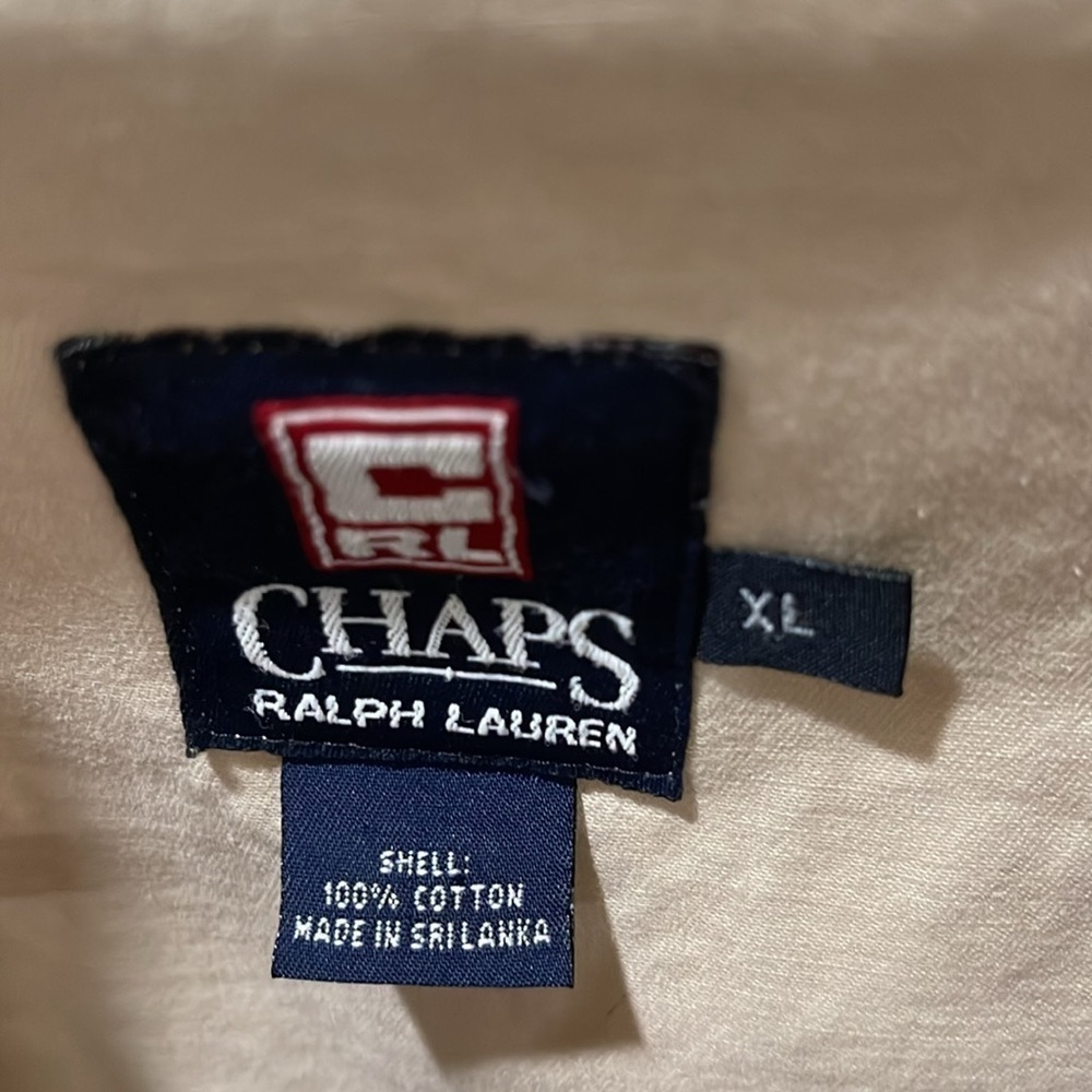 Vintage Chaps Ralph Lauren Men’s Zip Up Jacket tan size XL - Picture 8 of 14